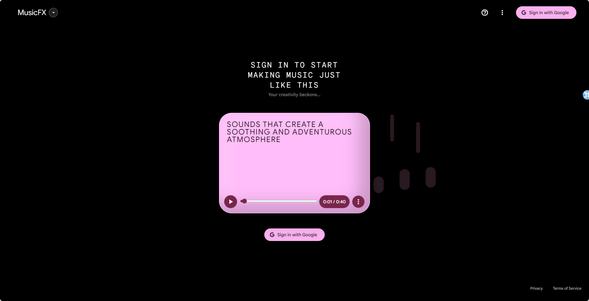 Google music FX